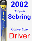 Driver Wiper Blade for 2002 Chrysler Sebring - Hybrid