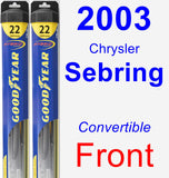 Front Wiper Blade Pack for 2003 Chrysler Sebring - Hybrid