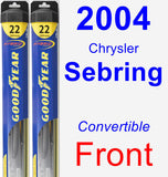 Front Wiper Blade Pack for 2004 Chrysler Sebring - Hybrid