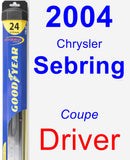 Driver Wiper Blade for 2004 Chrysler Sebring - Hybrid