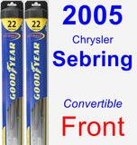 Front Wiper Blade Pack for 2005 Chrysler Sebring - Hybrid