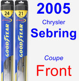 Front Wiper Blade Pack for 2005 Chrysler Sebring - Hybrid