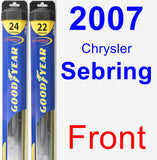 Front Wiper Blade Pack for 2007 Chrysler Sebring - Hybrid