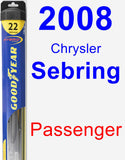 Passenger Wiper Blade for 2008 Chrysler Sebring - Hybrid