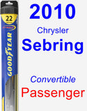 Passenger Wiper Blade for 2010 Chrysler Sebring - Hybrid