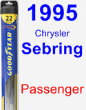 Passenger Wiper Blade for 1995 Chrysler Sebring - Hybrid