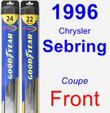 Front Wiper Blade Pack for 1996 Chrysler Sebring - Hybrid