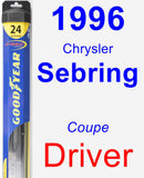 Driver Wiper Blade for 1996 Chrysler Sebring - Hybrid