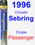 Passenger Wiper Blade for 1996 Chrysler Sebring - Hybrid