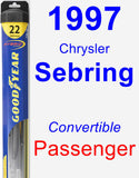 Passenger Wiper Blade for 1997 Chrysler Sebring - Hybrid