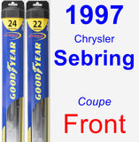 Front Wiper Blade Pack for 1997 Chrysler Sebring - Hybrid