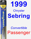 Passenger Wiper Blade for 1999 Chrysler Sebring - Hybrid