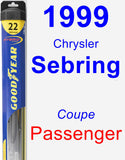 Passenger Wiper Blade for 1999 Chrysler Sebring - Hybrid