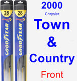 Front Wiper Blade Pack for 2000 Chrysler Town & Country - Hybrid