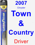 Driver Wiper Blade for 2007 Chrysler Town & Country - Hybrid