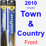 Front Wiper Blade Pack for 2010 Chrysler Town & Country - Hybrid