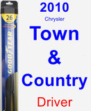 Driver Wiper Blade for 2010 Chrysler Town & Country - Hybrid