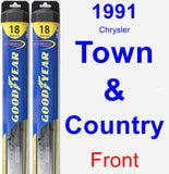 Front Wiper Blade Pack for 1991 Chrysler Town & Country - Hybrid