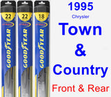 Front & Rear Wiper Blade Pack for 1995 Chrysler Town & Country - Hybrid