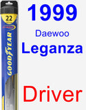 Driver Wiper Blade for 1999 Daewoo Leganza - Hybrid