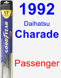 Passenger Wiper Blade for 1992 Daihatsu Charade - Hybrid