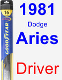 Driver Wiper Blade for 1981 Dodge Aries - Hybrid