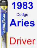 Driver Wiper Blade for 1983 Dodge Aries - Hybrid