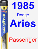 Passenger Wiper Blade for 1985 Dodge Aries - Hybrid