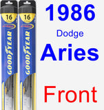 Front Wiper Blade Pack for 1986 Dodge Aries - Hybrid