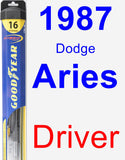 Driver Wiper Blade for 1987 Dodge Aries - Hybrid