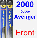 Front Wiper Blade Pack for 2000 Dodge Avenger - Hybrid