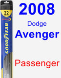 Passenger Wiper Blade for 2008 Dodge Avenger - Hybrid