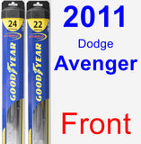 Front Wiper Blade Pack for 2011 Dodge Avenger - Hybrid