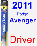 Driver Wiper Blade for 2011 Dodge Avenger - Hybrid