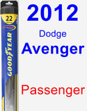 Passenger Wiper Blade for 2012 Dodge Avenger - Hybrid