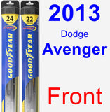 Front Wiper Blade Pack for 2013 Dodge Avenger - Hybrid