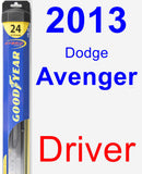 Driver Wiper Blade for 2013 Dodge Avenger - Hybrid