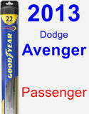 Passenger Wiper Blade for 2013 Dodge Avenger - Hybrid