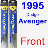 Front Wiper Blade Pack for 1995 Dodge Avenger - Hybrid