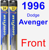 Front Wiper Blade Pack for 1996 Dodge Avenger - Hybrid