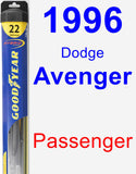 Passenger Wiper Blade for 1996 Dodge Avenger - Hybrid