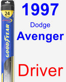 Driver Wiper Blade for 1997 Dodge Avenger - Hybrid