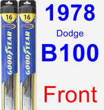 Front Wiper Blade Pack for 1978 Dodge B100 - Hybrid