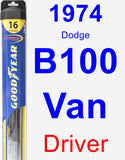 Driver Wiper Blade for 1974 Dodge B100 Van - Hybrid