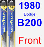 Front Wiper Blade Pack for 1980 Dodge B200 - Hybrid