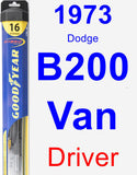 Driver Wiper Blade for 1973 Dodge B200 Van - Hybrid