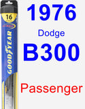 Passenger Wiper Blade for 1976 Dodge B300 - Hybrid