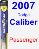 Passenger Wiper Blade for 2007 Dodge Caliber - Hybrid