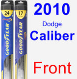 Front Wiper Blade Pack for 2010 Dodge Caliber - Hybrid