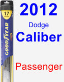 Passenger Wiper Blade for 2012 Dodge Caliber - Hybrid